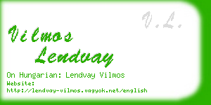 vilmos lendvay business card